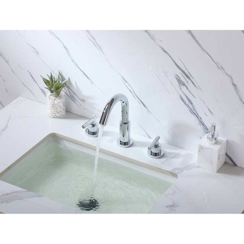 Indigo Home 8 inch Widespread Double Handle Bathroom Faucet