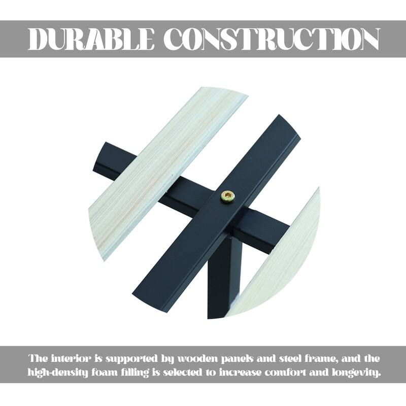 Caxkun Upholstered Platform Bed Frame with Wingback headboard