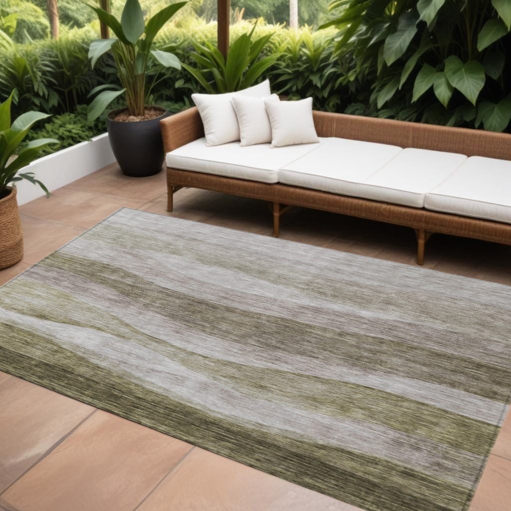 HomeRoots Abstract Transitional Rectangle Outdoor Rug