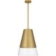 preview thumbnail 1 of 4, Peregrine One Light Pendant Brushed Gold