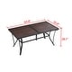 preview thumbnail 6 of 4, Patio Festival 63" Outdoor Metal Dining Table