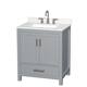 Option Gray / Giotto Quartz Top / Brushed Chrome Hardware