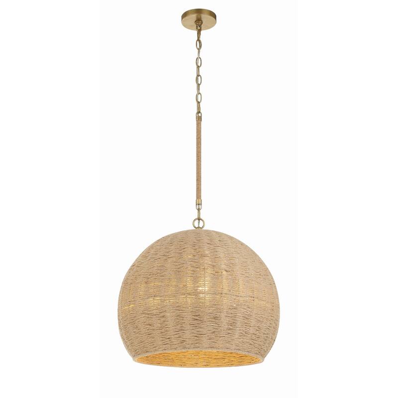 Jace 3 Light Soft Gold Pendant - 20"W x 18"H