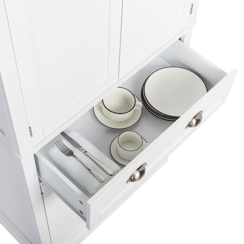 Modern Single Drawer Double Door Wardrobe Storage Cabinet