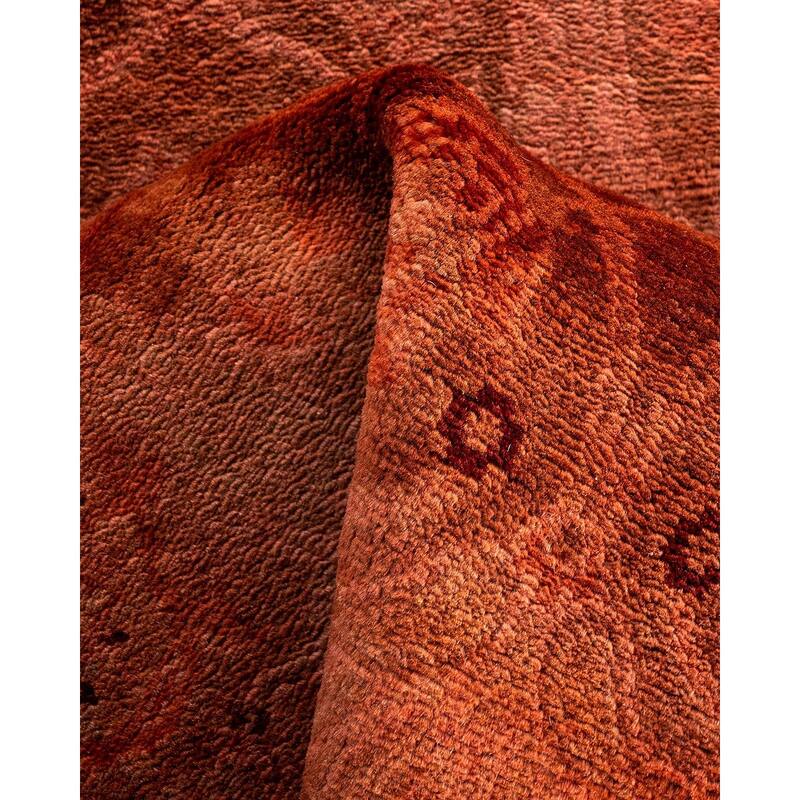 Contemporary Overdyed Wool Hand Knotted Runner - 2' 6" x 16' 4"