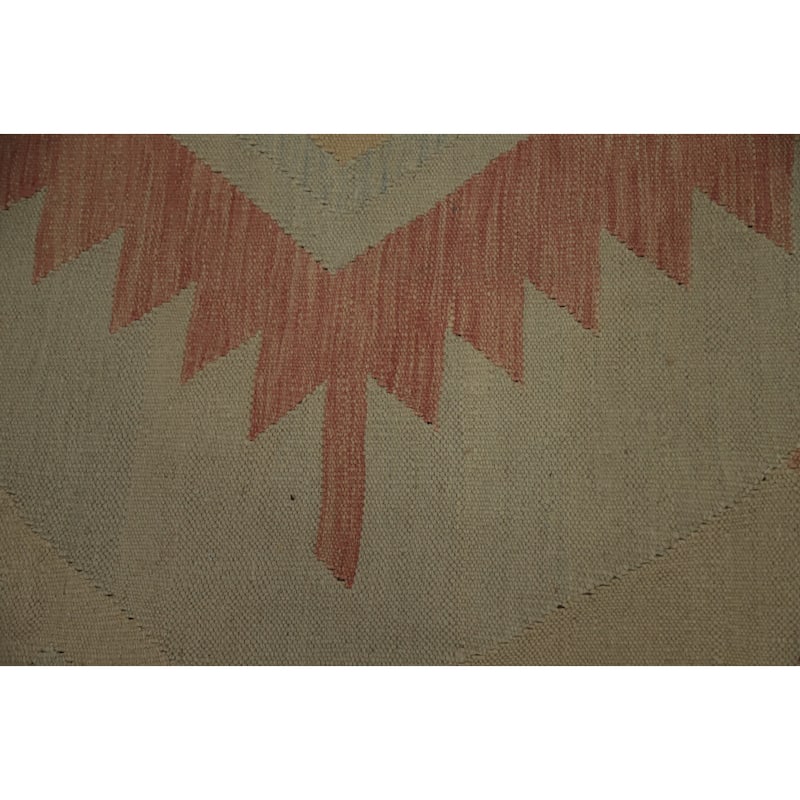 Hand Woven Oriental 100% Wool Carpet Southwestern Tribal Green Kilim Area Rug - 6' 9'' X 4' 10''