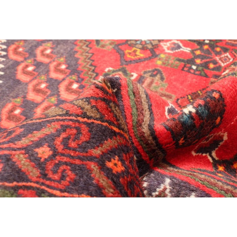 ECARPETGALLERY Hand-knotted Andelz Red Wool Rug - 3'11 x 6'9