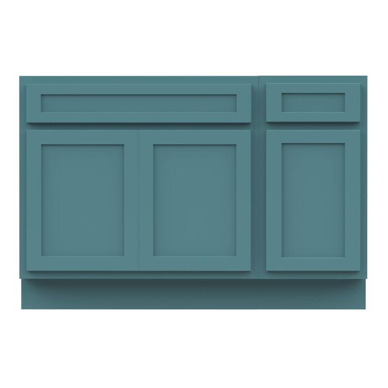 Vanity Art 45" Oak Freestanding Bathroom Vanity Cabinet without Top
