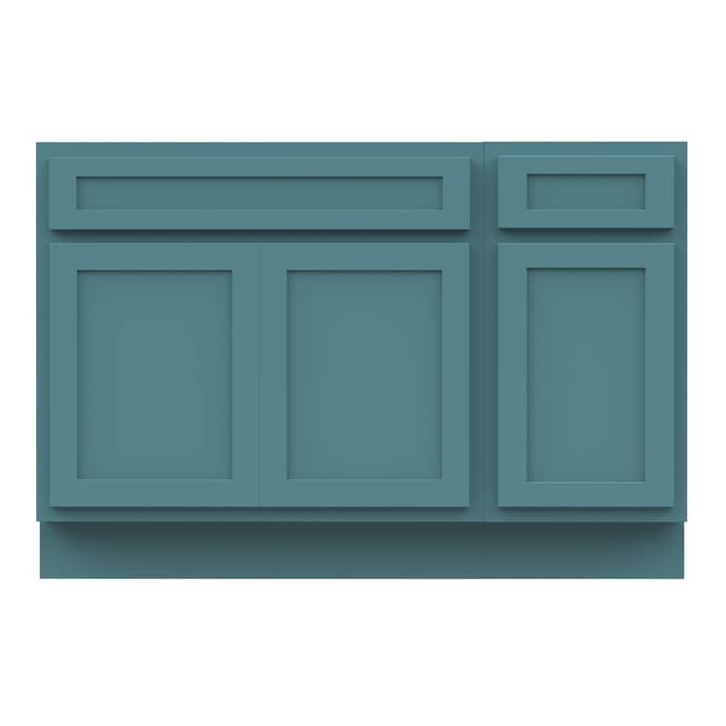 Vanity Art 54" Oak Freestanding Bathroom Vanity Cabinet without Top