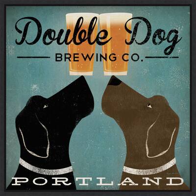 Double Dog Brewing Co by Ryan Fowler Framed Canvas Art