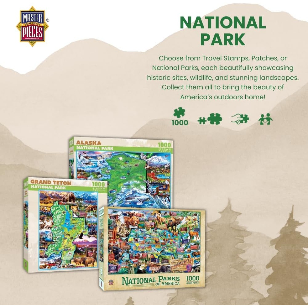 Yellowstone National Park 1000 Piece Jigsaw Puzzle for Adults