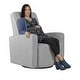 preview thumbnail 1 of 25, Evolur Holland Upholstered Plush Seating Glider Swivel Light Grey