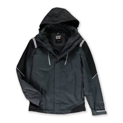 Weatherproof Mens Contrasting Raincoat,, Grey, Small