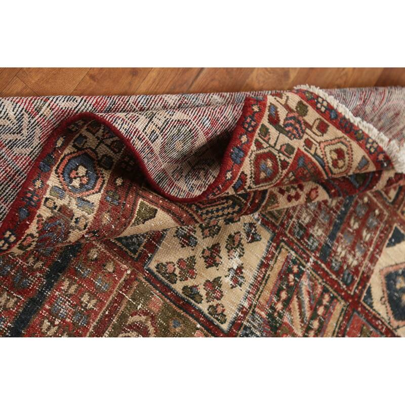 Hand Knotted Oriental 100% Wool Carpet Traditional Geometric Multi-Colored Bakhtiari Area Rug - 6' 5'' X 4' 9''