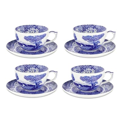 Spode Blue Italian Jumbo Cup and Saucer Set