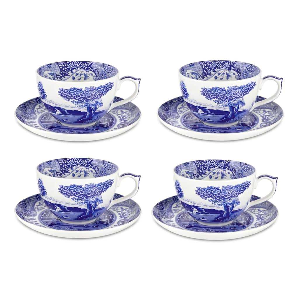 Spode Blue Italian Jumbo Cup and Saucer Set