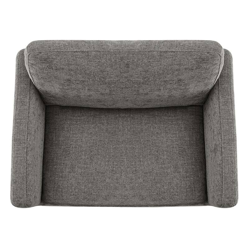 Spruce & Spring Modern Swivel Accent Chair with Wooden Base
