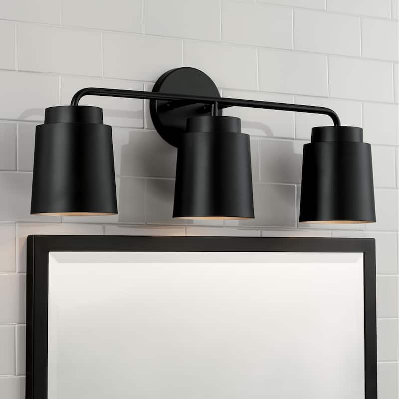Pratt 3-Light Vanity - 24.5"W x 9.5"H x 6.25"E