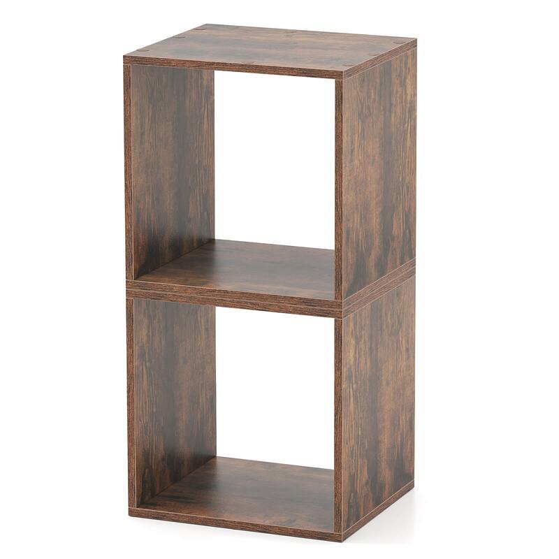 Costway 2PCS Stackable Storage Cube Free-standing Storage Organizer - See Details