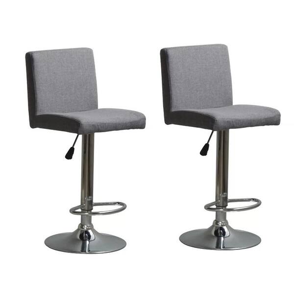 Grey Fabric Adjustable Stools (Set of 2) Bed Bath & Beyond 34581011