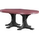 preview thumbnail 18 of 82, Poly Lumber Round Dining Table Set with Island Chairs Dining Height - Cherrywood & Black