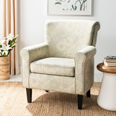SAFAVIEH Gramercy Garden Motif Grey Club Chair - 30"W x 33"D x 32"H