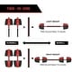 preview thumbnail 12 of 13, ZENOVA Adjustable Dumbbells 33/44/66/88 LBS, Adjustable Weight Sets with Connecting Rod