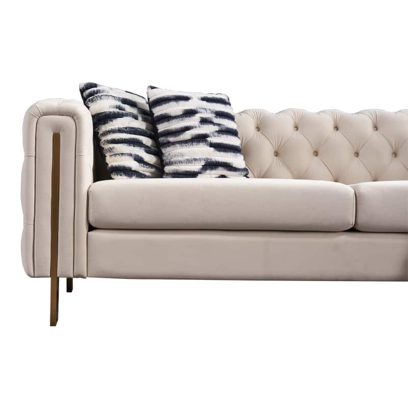 Chesterfield Modern Tufted Velvet Living Room Sofa, 84.25''W Couch