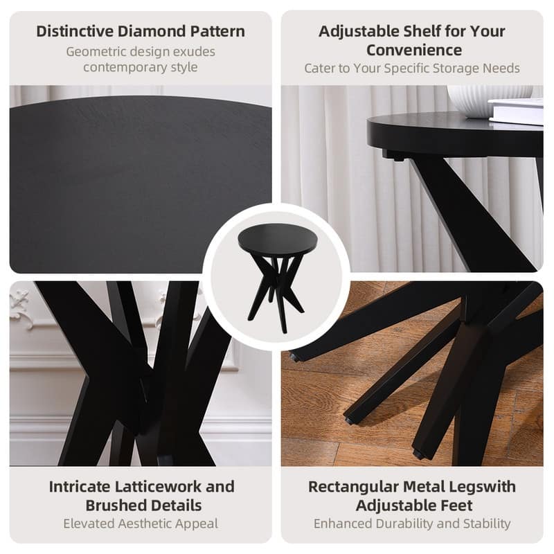 Round Solid Wood Coffee Table