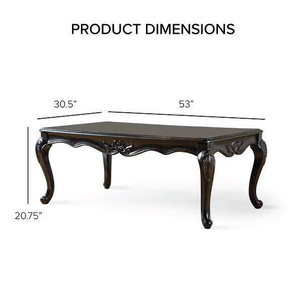 Furniture of America Clarissa Traditional Solid Wood 2Piece Coffee Table and End Table Set with