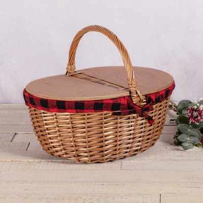 Picnic Time Country Willow Picnic Basket - N/A