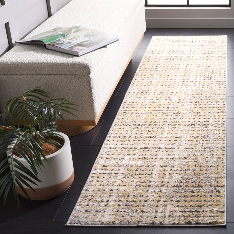 SAFAVIEH Lagoon Jelka Modern Rug - 2'2" x 8' Runner - Grey/Beige