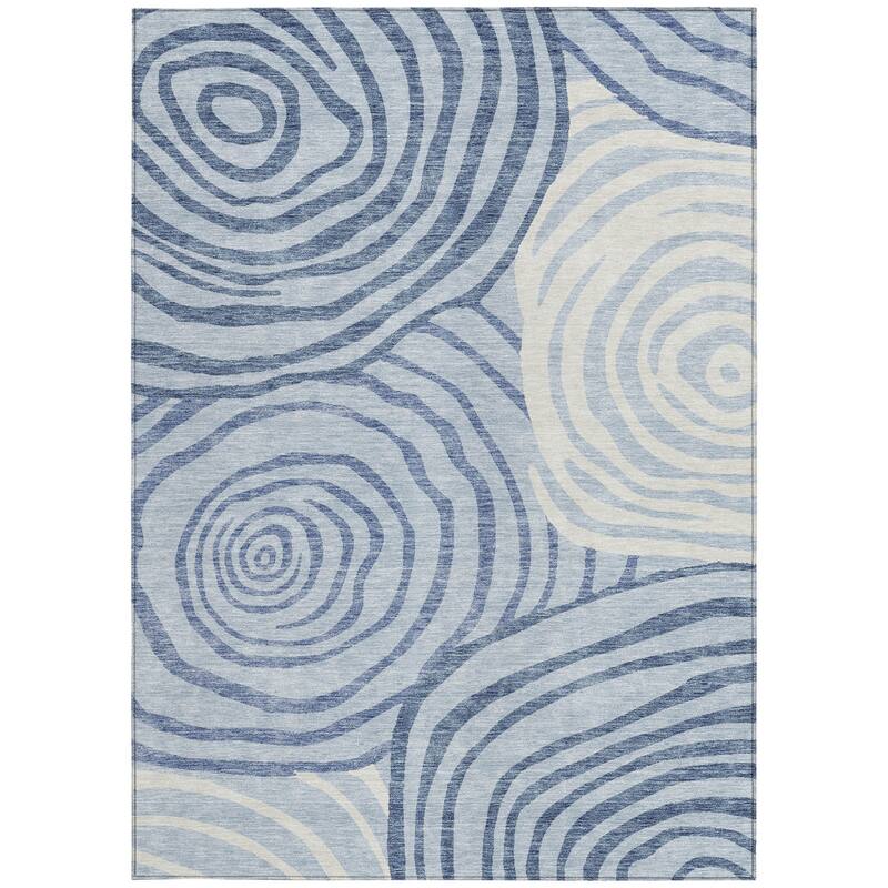 HomeRoots Abstract Transitional Rectangle Outdoor Rug