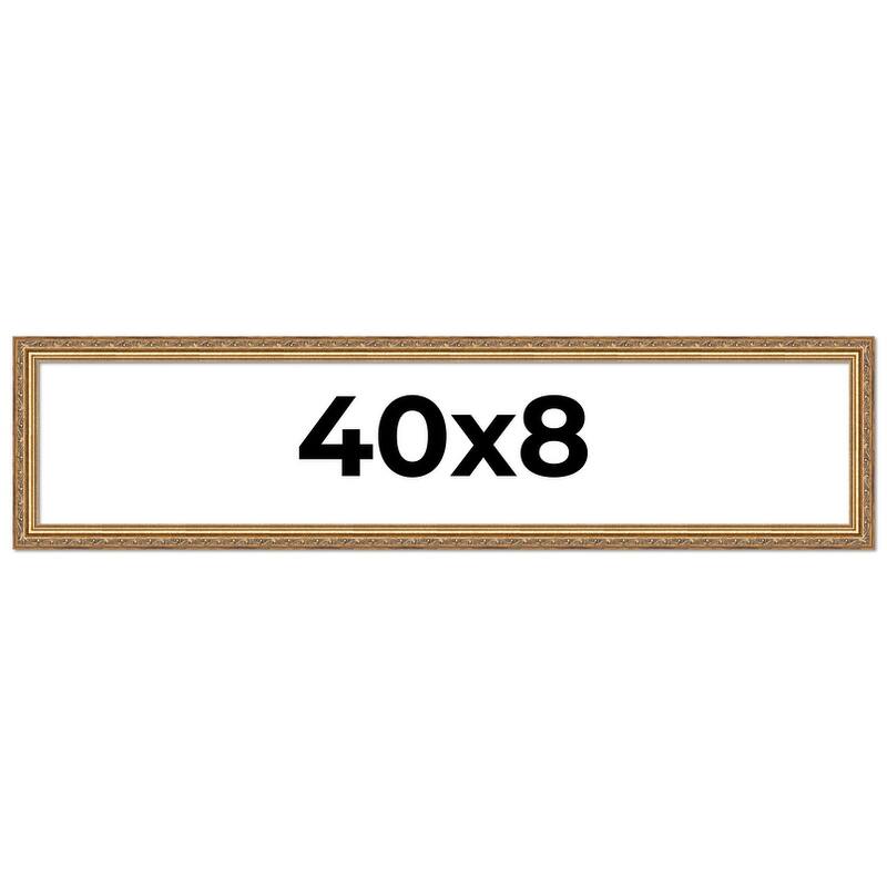 40x8 Frame Red Solid Wood Picture Frame Width 1.75 Inches | Interior Frame Depth 1 13/16 Inches
