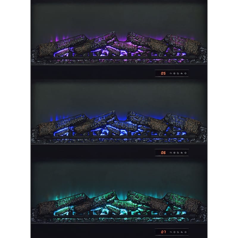 Fuller 60-Inch 2-Door TV Stand Fireplace Media Console Mango