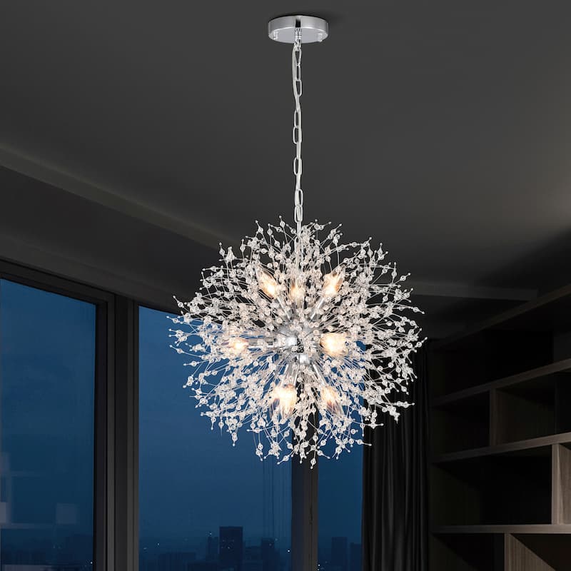 Viera 9-Light Sputnik Globe Chandelier - Chrome