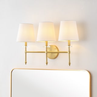 Isabella Modern Midcentury Iron LED Vanity, Brass Gold by JONATHAN  Y