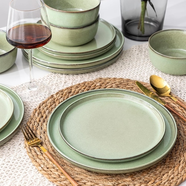12/18/24 pieces shatterproof and scratch-resistant ceramic plate