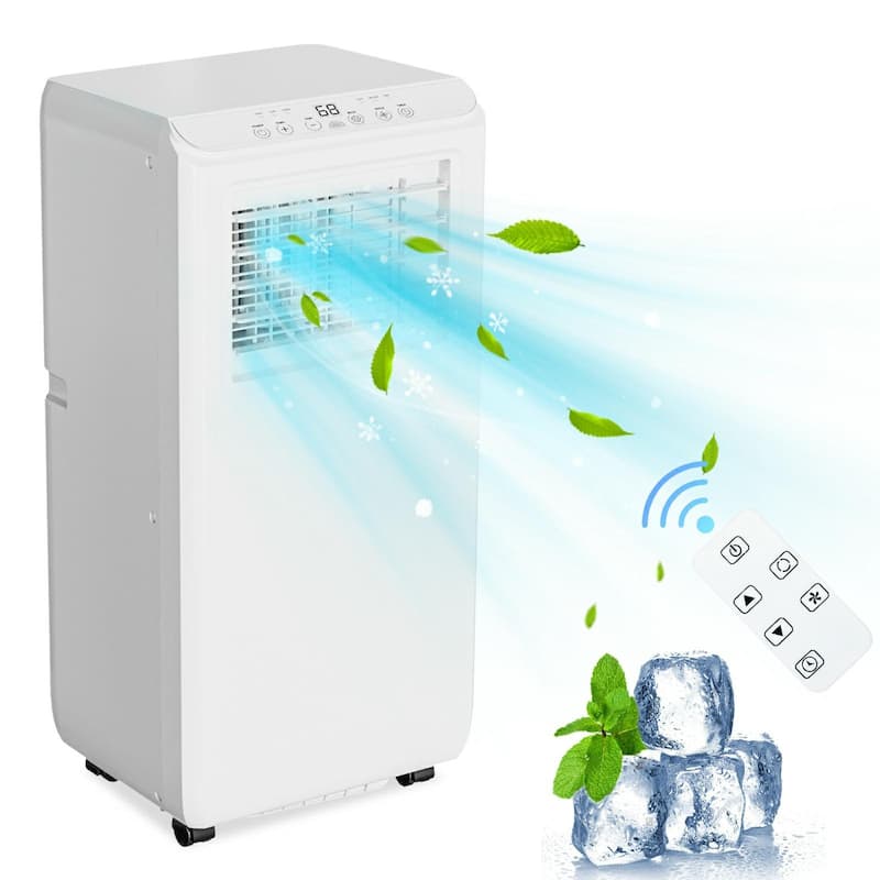 3-in-1 8000Btus Portable Air Conditioner Cools up to 350 Sq. Ft - N/A - White