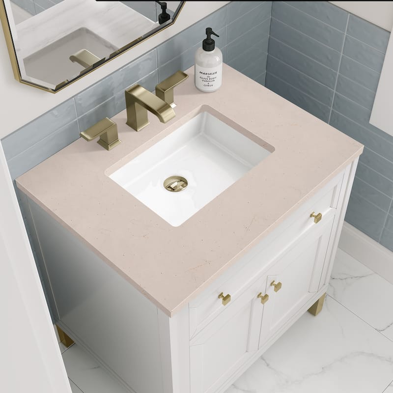 James Martin Vanities Chicago 30" Single Vanity, Glossy White