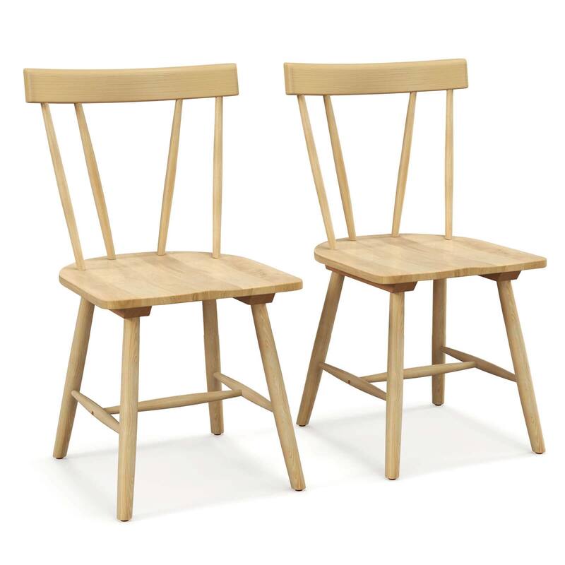 Costway Dining Chairs Set of 2 Windsor Chairs Wood Armless Chairs with - See Details