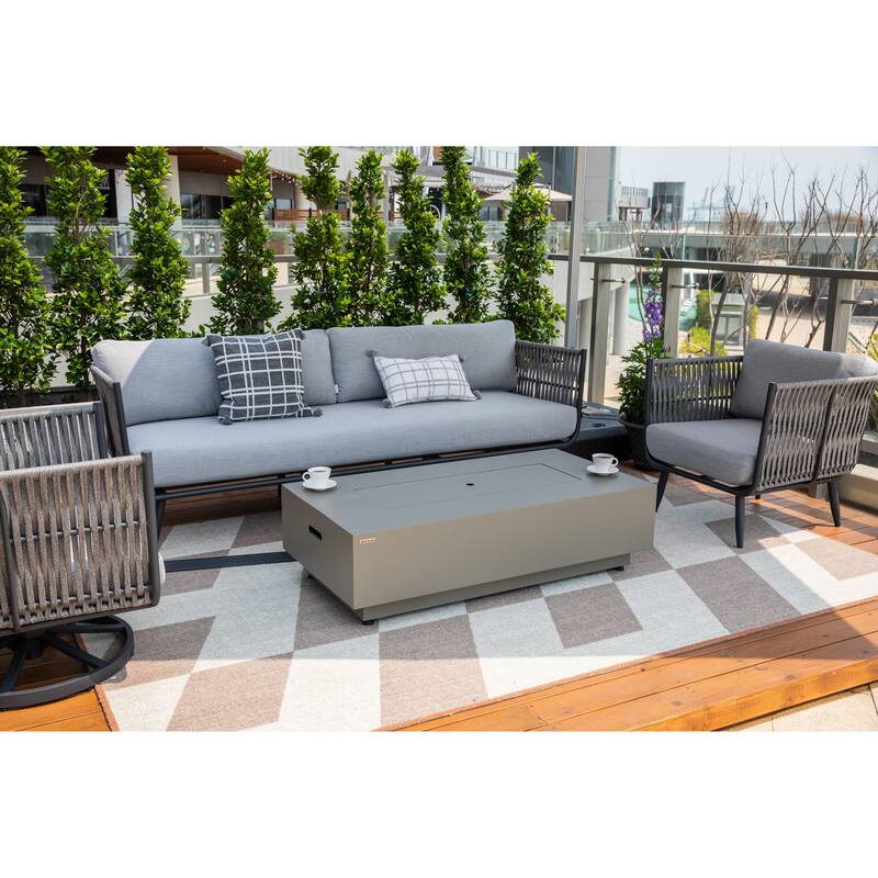 Milano Outdoor Aluminum Lounge Chair with Sunbrella® Cushions