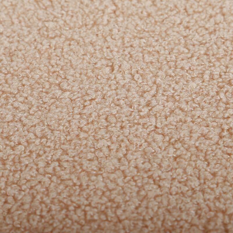 2-in-1 Convertible Sofa Bed, Folding Loveseat Couch with Soft Teddy Fabric, Floor Sleeper Sofa Mattress with 2 Pillows