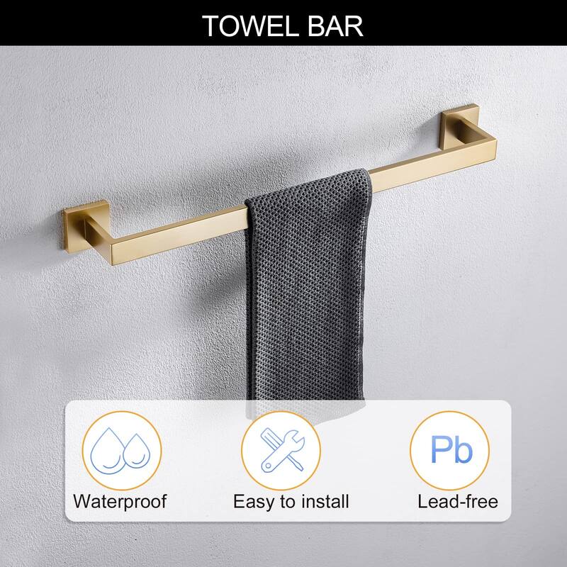 Topcraft Wall Mounted Stainless Steel Bathroom Accessory Set of 5