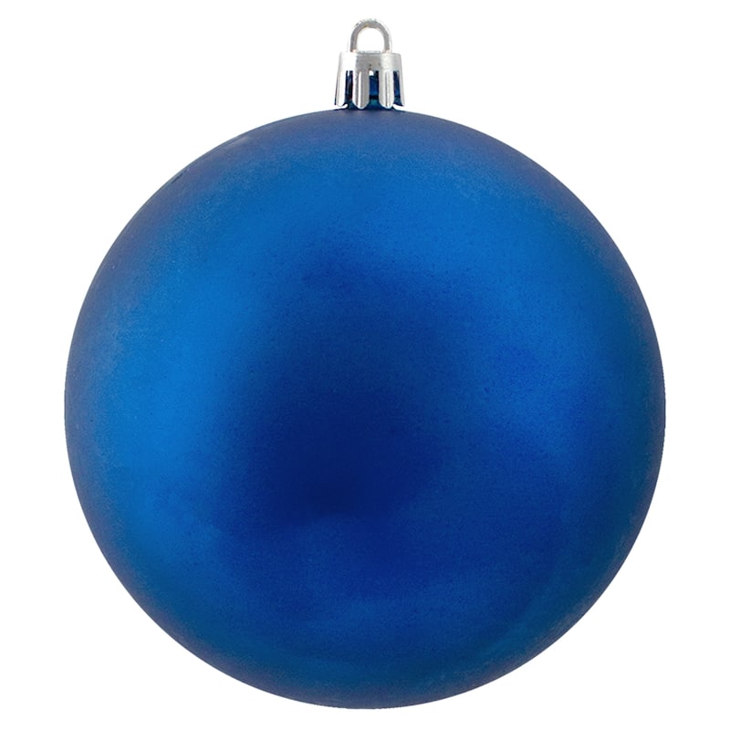 12ct Lavish Blue Shatterproof Matte Christmas Ball Ornaments 4"