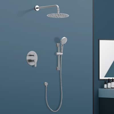 Topcraft 10-Inch Rainfall Complete Shower System with Handheld Showerhead