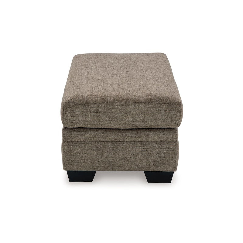 Ead Rectangular Ottoman Bench, Nutmeg Brown Polyester 24x44 Inch