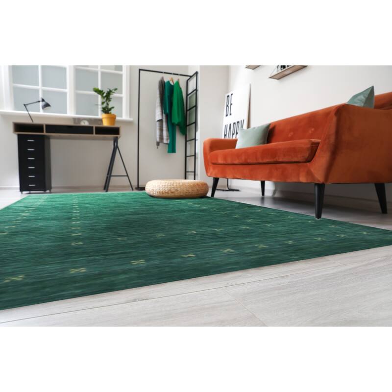 Green Modern Solid Modern Loom Area Rug, Luxurious Soft Texture for Bedrooms or Living Rooms - L