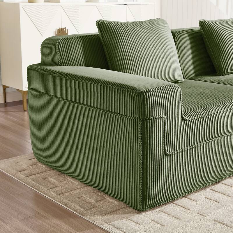 Modular 2 Seat Loveseat Boneless Sofa, Cloud Sectional Couch with Deep Seat