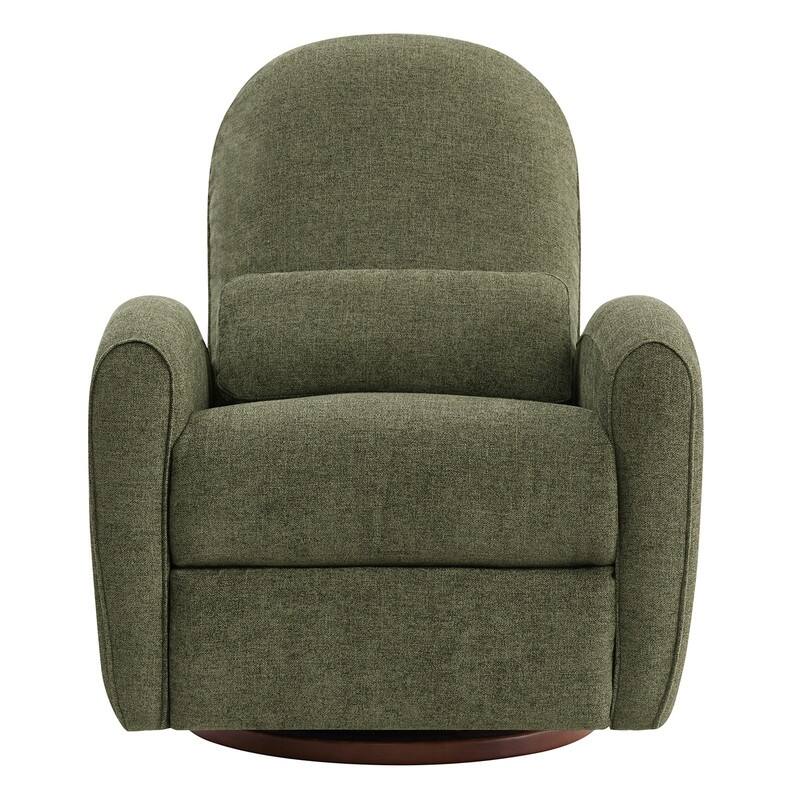 Power/ Manual Swivel Glider Recliner Chair Nursery Chair - Green-Manual